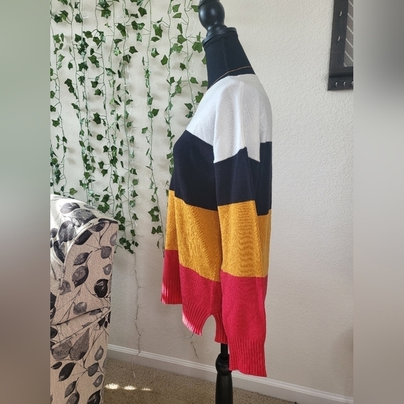 💚HP💚NWOT French Connection Babysoft Stripe Crew Neck Jumper Sweater - Picture 4 of 6